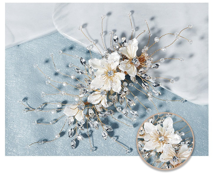 Butterfly Hair Clip Rhinestone Flower Girl Bridal Wedding Accessories 